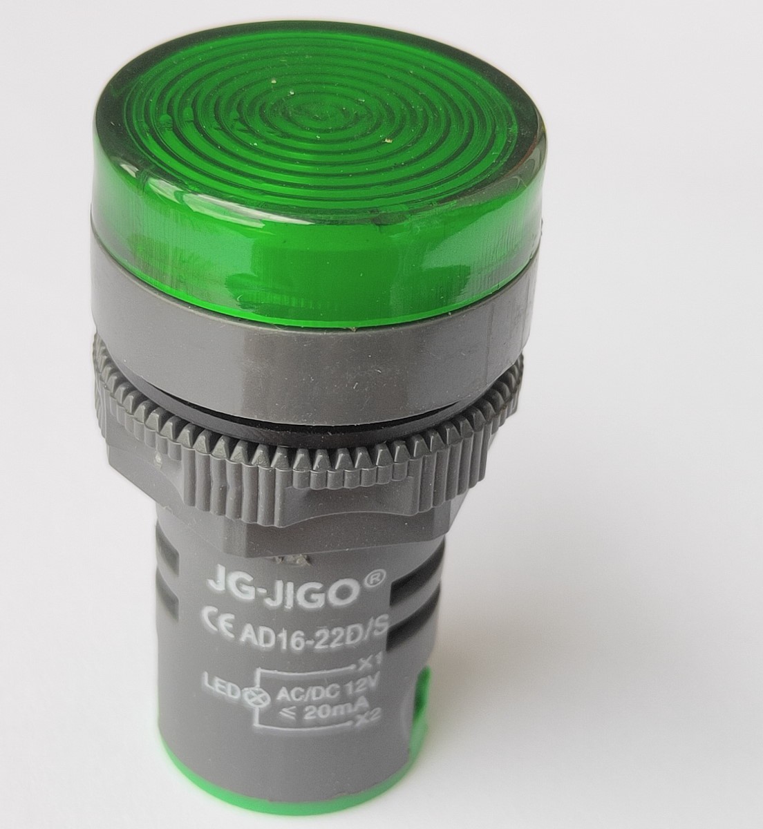 22MM Dia 12V Green Colour Panel Mount LED Light Indicator AD1622DS