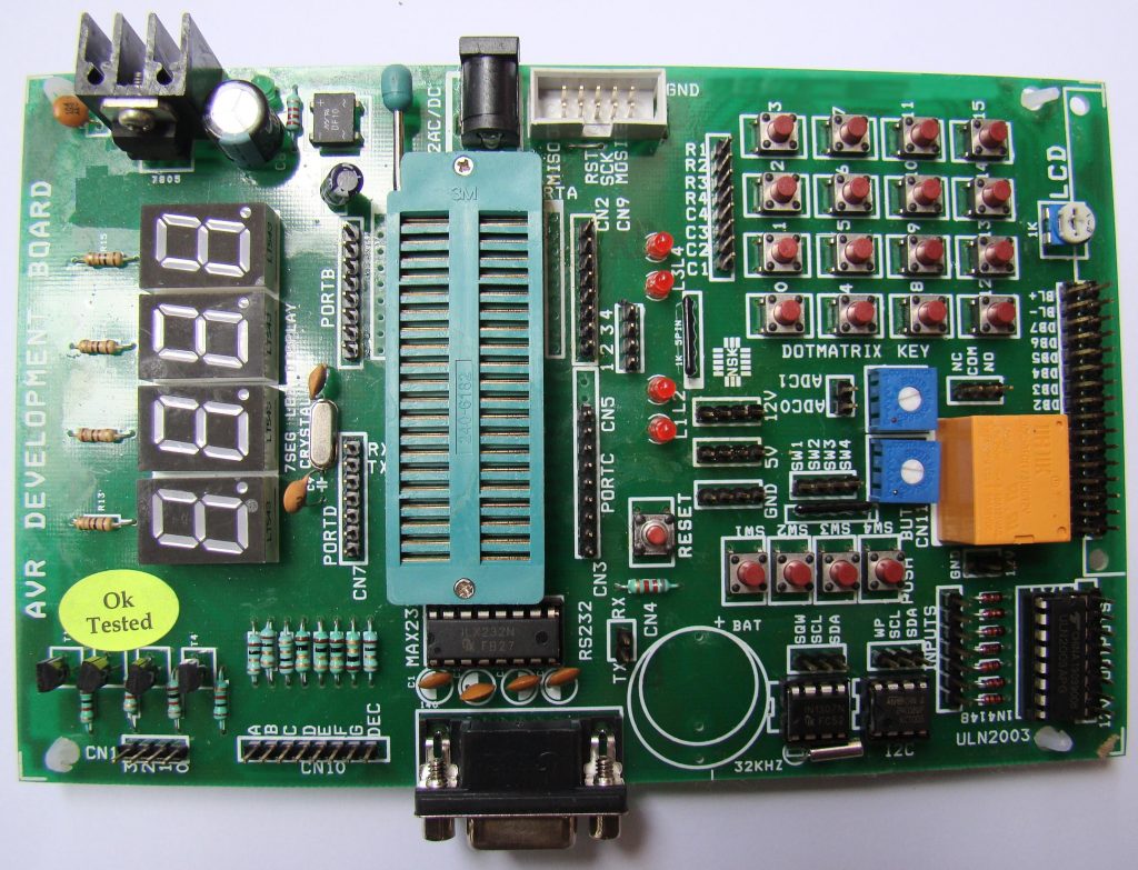 AVR Development Board for Learning AVR Programming - Hacktronics