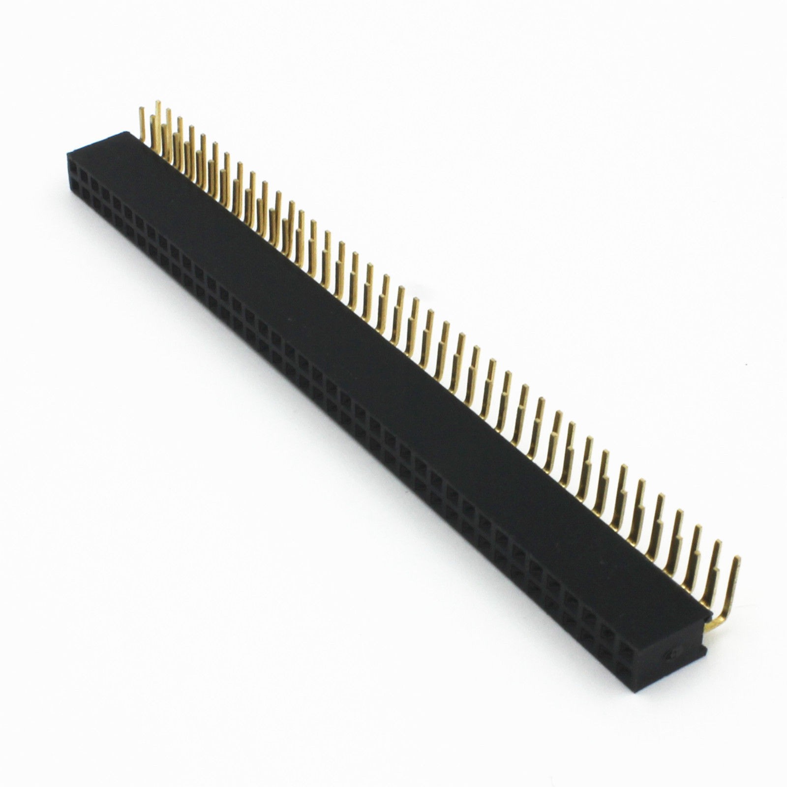 Black Dual Row 40 Pin Right Angled 2.54mm Pitch IDC Socket Connector ...